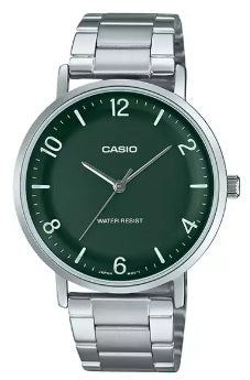 CASIO COLLECTION & VINTAGE MINIMAL - GREEN MTP-VT03D-3BDF Only Time Armbanduhr 40 mm Grün
