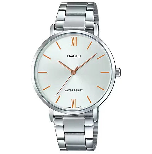 CASIO COLLECTION & VINTAGE MINIMAL - SILVER Damen Quarzuhr aus Edelstahl mit SS Bracelet 34 mm – Detailansicht