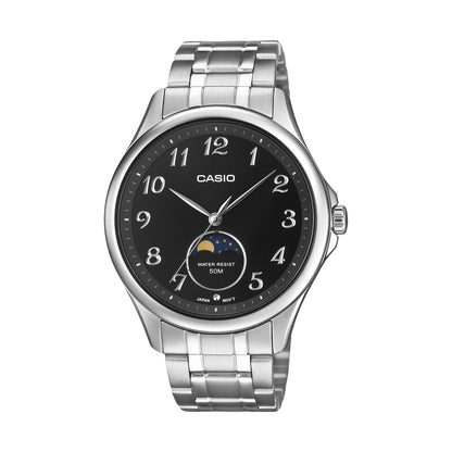 CASIO COLLECTION & VINTAGE MOONPHASES - SILVER MTP-M110D-1AVER Moonphase Armbanduhr 42.5 mm Silber