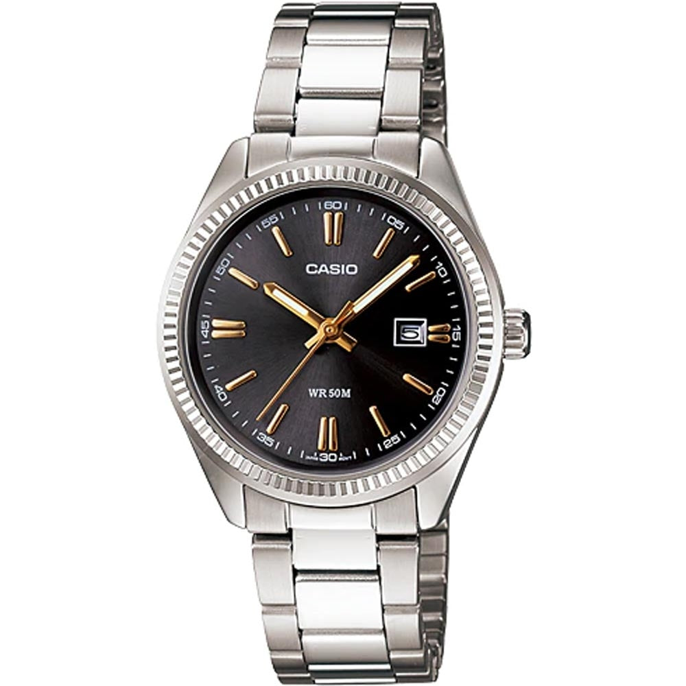 CASIO COLLECTION & VINTAGE Herren Quarzuhr mit Datum aus Edelstahl mit SS Bracelet 38.5 mm – Produktansicht