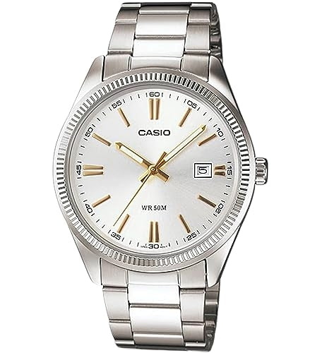 CASIO COLLECTION & VINTAGE Herren Quarzuhr mit Datum aus Edelstahl mit SS Bracelet 38.5 mm – Produktansicht
