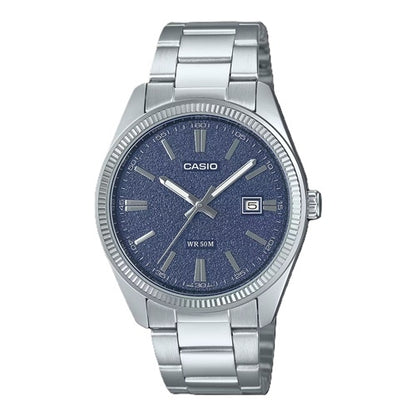 CASIO COLLECTION & VINTAGE MTP-1302DA-2A1VDF Date Armbanduhr 38.5 mm Blau