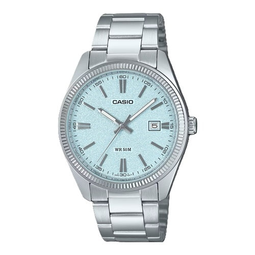 CASIO COLLECTION & VINTAGE MTP-1302DA-2A2VDF Date Armbanduhr 38.5 mm Blau