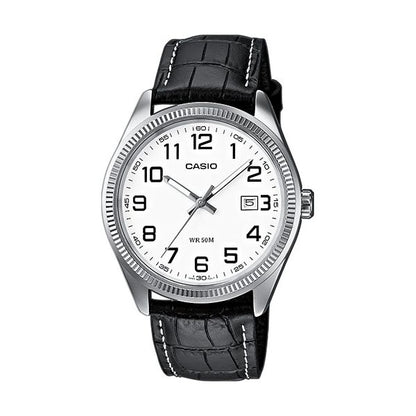 CASIO COLLECTION & VINTAGE MTP-1302PL-7BVEF Date Armbanduhr 38.5 mm Weiss