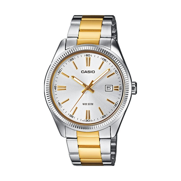 CASIO COLLECTION & VINTAGE MTP-1302PSG-7AVEF Date Armbanduhr 38.5 mm Gold