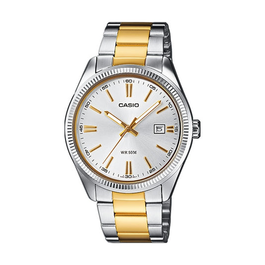 CASIO COLLECTION & VINTAGE Herren Quarzuhr mit Datum aus Edelstahl mit SS Bracelet 38.5 mm – Produktansicht