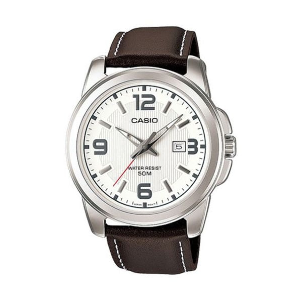 CASIO COLLECTION & VINTAGE MTP-1314PL-7AVEF Date Armbanduhr 45 mm Weiss ansicht-2