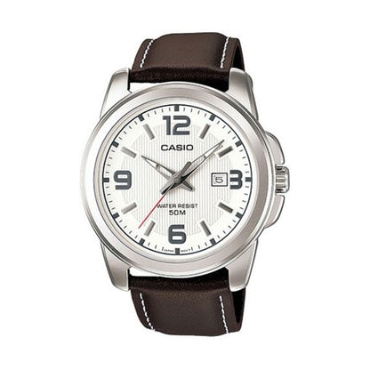 CASIO COLLECTION & VINTAGE MTP-1314PL-7AVEF Date Armbanduhr 45 mm Weiss ansicht-2