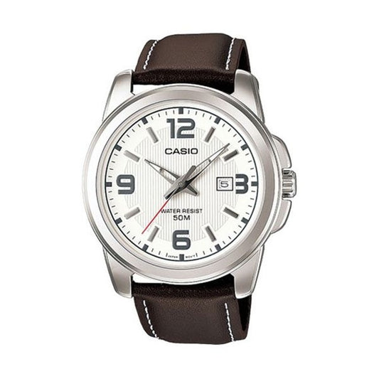CASIO COLLECTION & VINTAGE MTP-1314PL-7AVEF Date Armbanduhr 45 mm Weiss ansicht-2