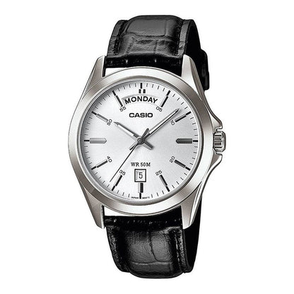 CASIO COLLECTION & VINTAGE MTP-1370L-7AVDF Day & Date Armbanduhr 40 mm Weiss