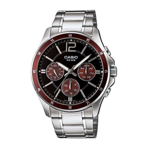 CASIO COLLECTION & VINTAGE Herren Quarzuhr aus Edelstahl mit SS Bracelet 43.5 mm MTP-1374D-5AVDF – Produktansicht