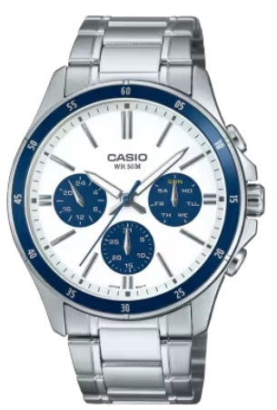 CASIO COLLECTION & VINTAGE Herren Quarzuhr mit Datum aus Edelstahl mit SS Bracelet 43.5 mm – Produktansicht