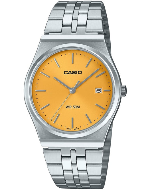 CASIO COLLECTION & VINTAGE Unisex Quarzuhr mit Datum aus Edelstahl mit SS Bracelet 35 mm – Produktansicht