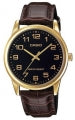 CASIO COLLECTION & VINTAGE Herren Quarzuhr aus Leder 38 mm MTP-V001GL-1BUDF – Seitenansicht