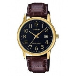 CASIO COLLECTION & VINTAGE MTP-V002GL-1BUDF Date Armbanduhr 44 mm Schwarz