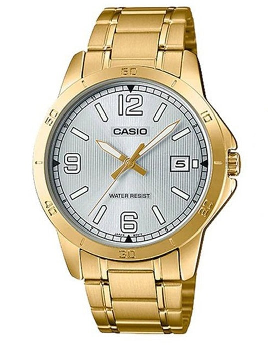 CASIO COLLECTION & VINTAGE MTP-V004G-7B2UDF Date Armbanduhr 41.5 mm Gold