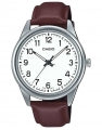 CASIO COLLECTION & VINTAGE Herren Quarzuhr aus Edelstahl mit Lederarmband 40 mm MTP-V005L-7B4UDF – Seitenansicht