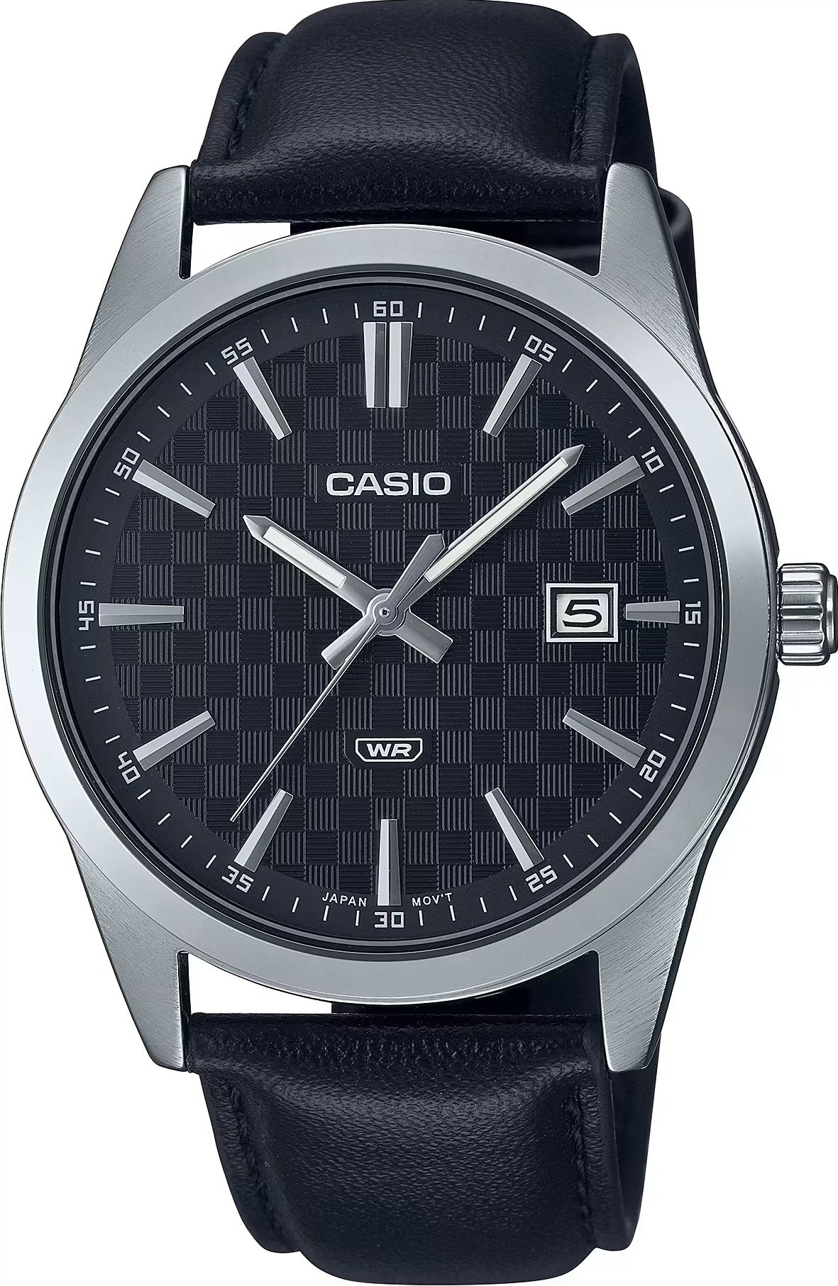 CASIO COLLECTION & VINTAGE MTP-VD03L-1AUDF Date Armbanduhr 41 mm Schwarz