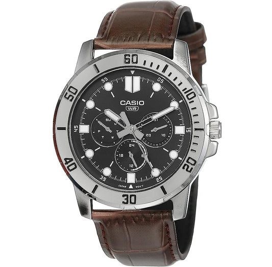 CASIO COLLECTION & VINTAGE MTP-VD300L-1EUDF Chronograph Armbanduhr 45 mm Schwarz