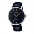 CASIO COLLECTION & VINTAGE Herren Quarzuhr aus Leder 40 mm MTP-VT01L-1BUDF – Seitenansicht