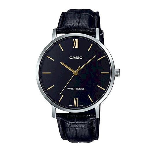 CASIO COLLECTION & VINTAGE MTP-VT01L-1BUDF Only Time Armbanduhr 40 mm Schwarz