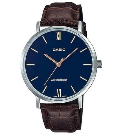 CASIO COLLECTION & VINTAGE MTP-VT01L-2BUDF Only Time Armbanduhr 40 mm Blau