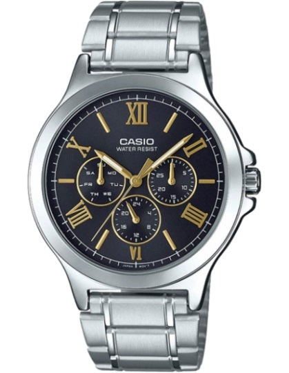CASIO COLLECTION & VINTAGE MULTIFUNCTION - BLACK MTP-V300D-1A2UDF Day - Date - 24H Armbanduhr 41.5 mm Schwarz