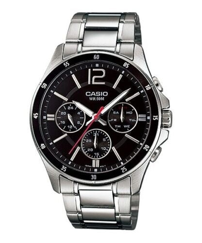 CASIO COLLECTION & VINTAGE MULTIFUNCTION CALENDAR - BLACK Herren Quarzuhr mit Datum aus – Produktansicht