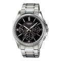 CASIO COLLECTION & VINTAGE MULTIFUNCTION CALENDAR - BLACK Herren Quarzuhr mit Datum aus – Seitenansicht