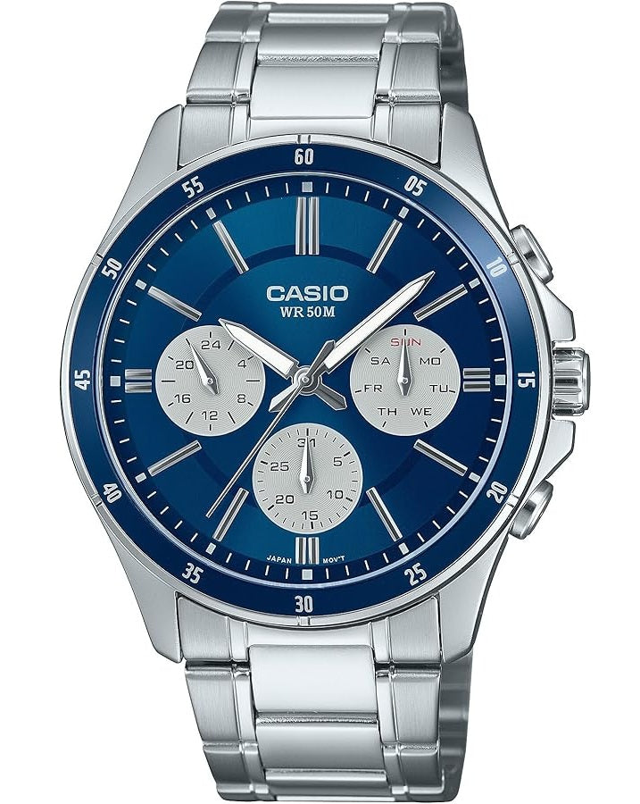 CASIO COLLECTION & VINTAGE MULTIFUNCTION CALENDAR - BLUE MTP-1374D-2A3VDF Calendar Armbanduhr 43.5 mm Blau ansicht-2
