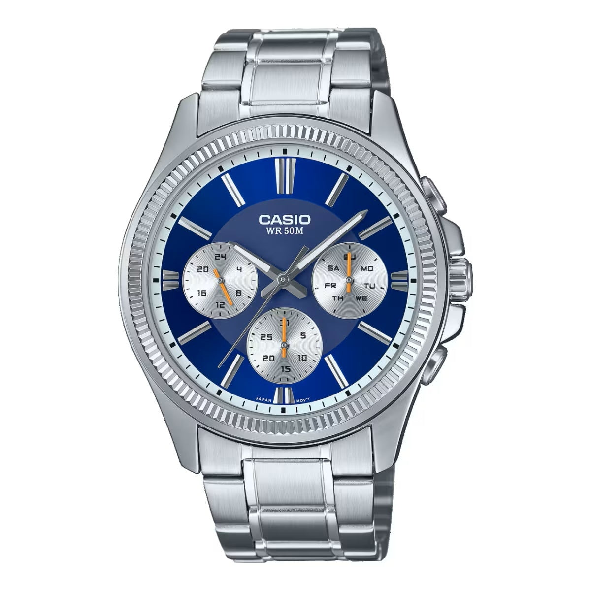 CASIO COLLECTION & VINTAGE MULTIFUNCTION CALENDAR - BLUE MTP-1375D-2AVDF Day - Date - 24H Armbanduhr 42 mm Blau