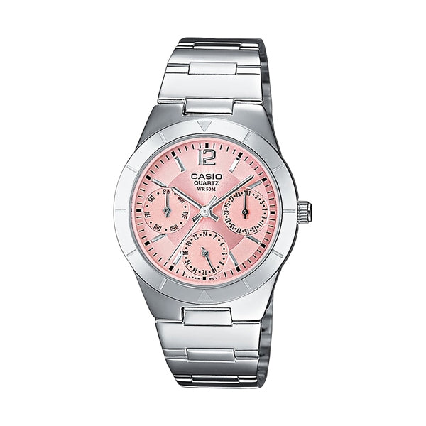 CASIO COLLECTION & VINTAGE MULTIFUNCTION LADY - PINK LTP-2069D-4AVEG Calendar Armbanduhr 36 mm Rosa
