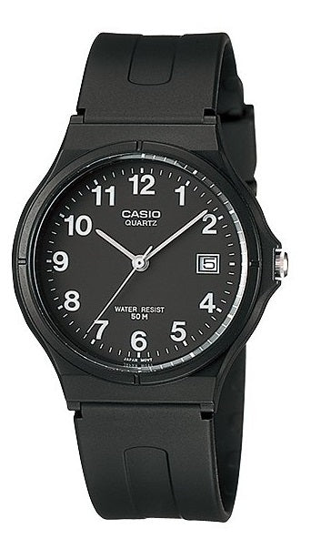 CASIO COLLECTION & VINTAGE MW-59-1BVDF Date Armbanduhr 36 mm Schwarz