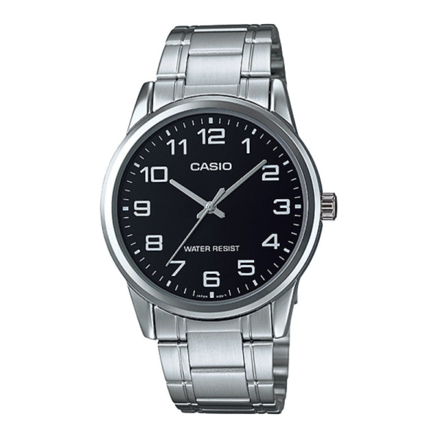 CASIO COLLECTION & VINTAGE ONLY TIME - BLACK Unisex Quarzuhr aus Edelstahl mit SS Bracelet 38 – Produktansicht