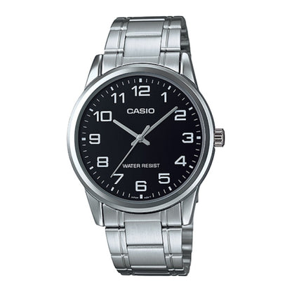 CASIO COLLECTION & VINTAGE ONLY TIME - BLACK Unisex Quarzuhr aus Edelstahl mit SS Bracelet 38 – Produktansicht