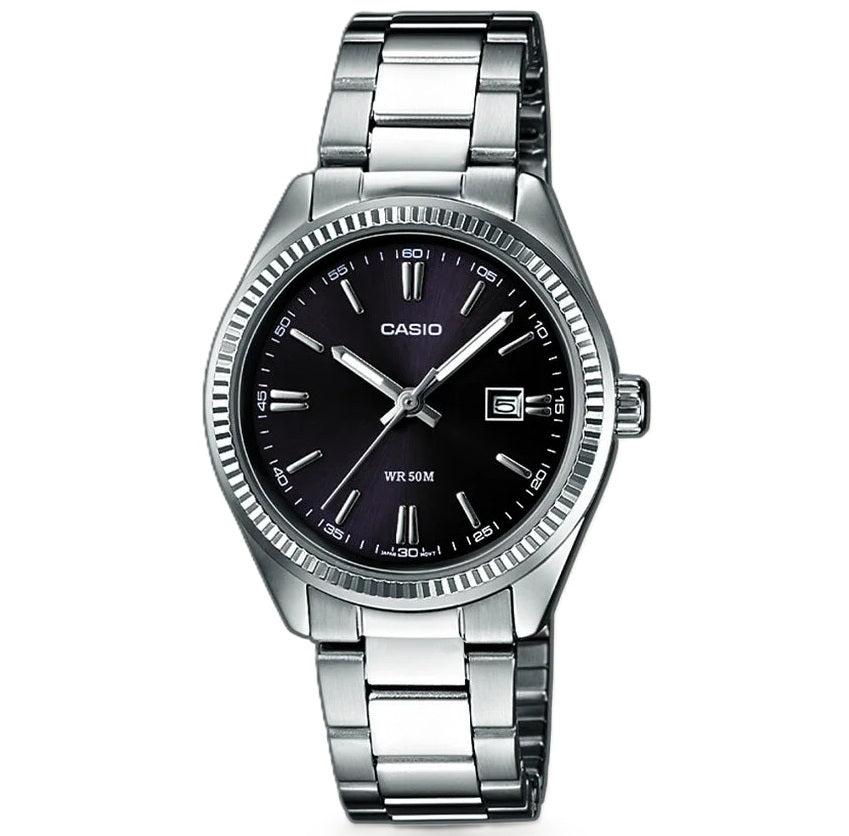 CASIO COLLECTION & VINTAGE ONLY TIME LADY - BLACK LTP-V005D-1AUDF Only Time Armbanduhr 34 mm Schwarz