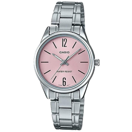 CASIO COLLECTION & VINTAGE ONLY TIME LADY - PINK LTP-V005D-4BUDF Only Time Armbanduhr 28 mm Rosa