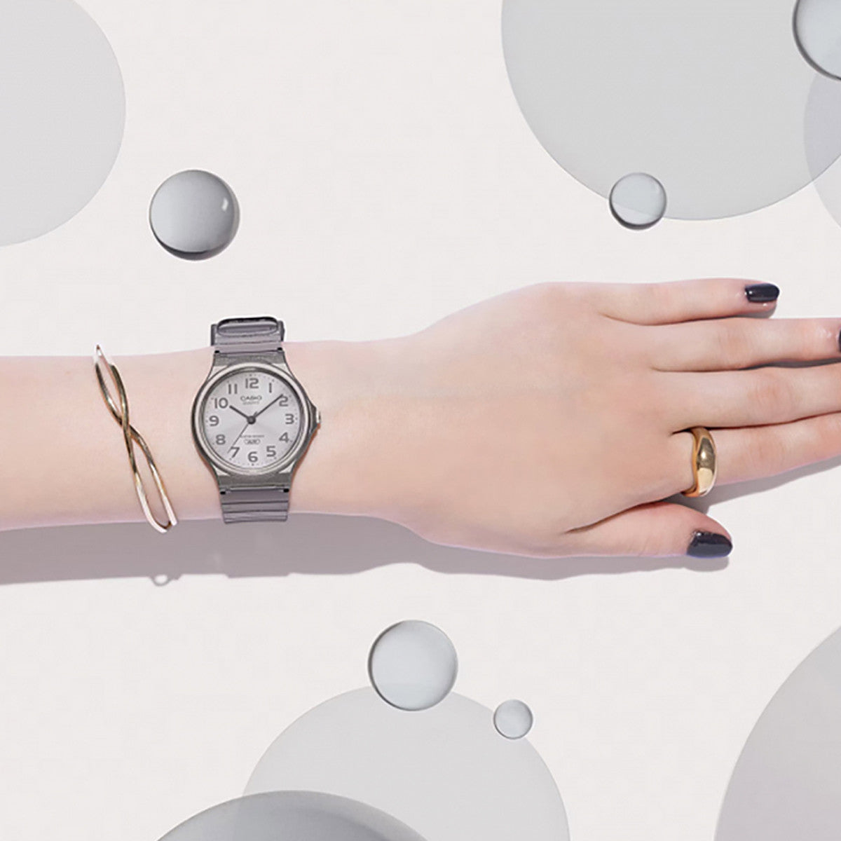 CASIO COLLECTION & VINTAGE POP TRANSLUCID GREY MQ-24S-8BEF Only Time Armbanduhr 35 mm Grau ansicht-2