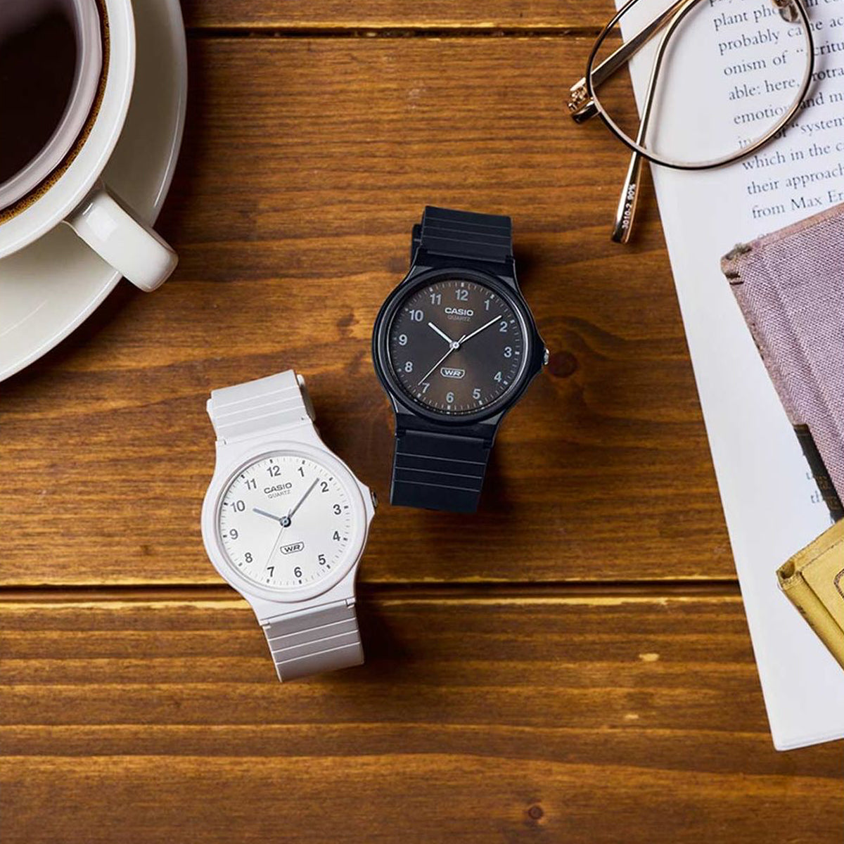 CASIO COLLECTION & VINTAGE POP - WHITE MQ-24B-7BEF Only Time Armbanduhr 35 mm Weiss ansicht-2
