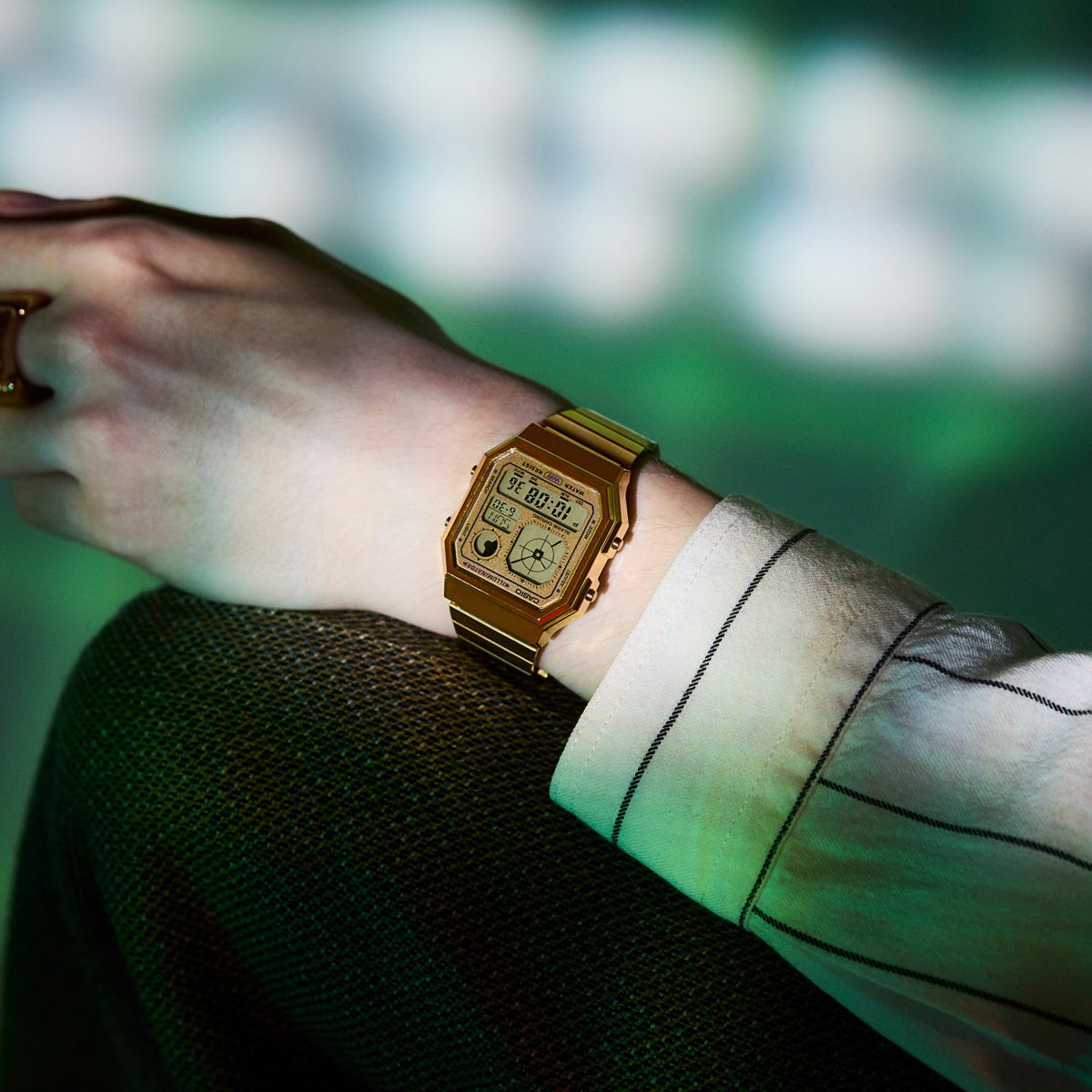 CASIO COLLECTION & VINTAGE RETRO FUTURE EDGY COLLECTION - FULL GOLD A130WEG-9AEF Multifunction Armbanduhr 34 mm Gold ansicht-2