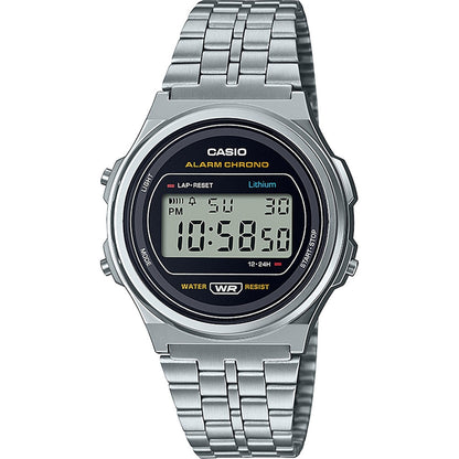 CASIO COLLECTION & VINTAGE ROUND - BLACK A171WE-1AEF Multifunction Armbanduhr 37.5 mm Schwarz ansicht-2
