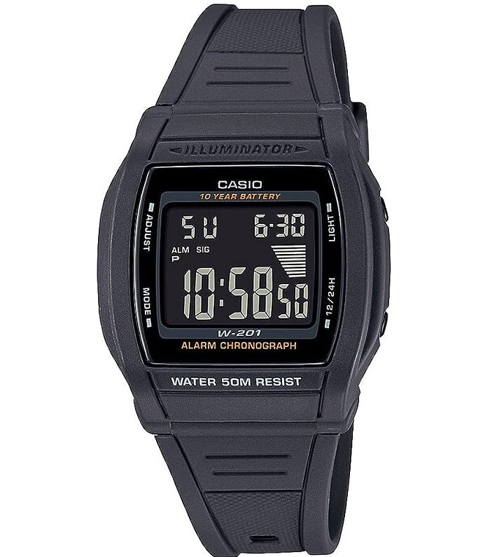 CASIO COLLECTION & VINTAGE W-201-1BVDF Multifunction Armbanduhr 36 mm