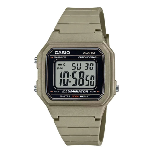 CASIO COLLECTION & VINTAGE Herren Quarzuhr aus Kunststoff mit Resin 41 mm W-217H-5AVDF – Produktansicht