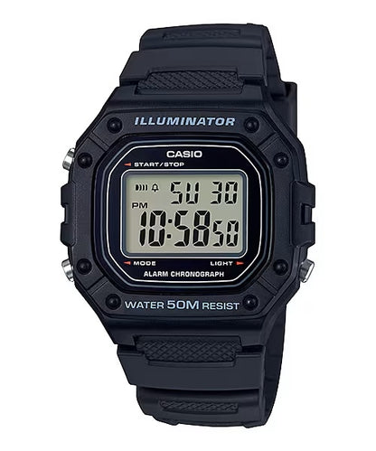 CASIO COLLECTION & VINTAGE W-218H-1AVDF Multifunction Armbanduhr 43 mm Schwarz