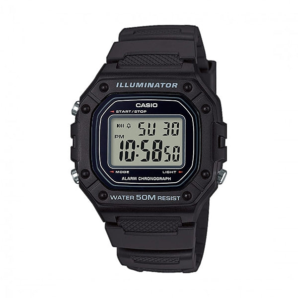 CASIO COLLECTION & VINTAGE W-218H-1AVEF Multifunction Armbanduhr 43 mm Schwarz