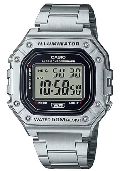 CASIO COLLECTION & VINTAGE W-218HD-1AVDF Multifunction Armbanduhr 43 mm Silber
