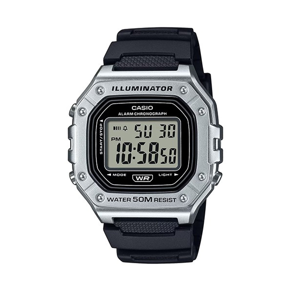 CASIO COLLECTION & VINTAGE W-218HM-7AVEF Multifunction Armbanduhr 43 mm Silber