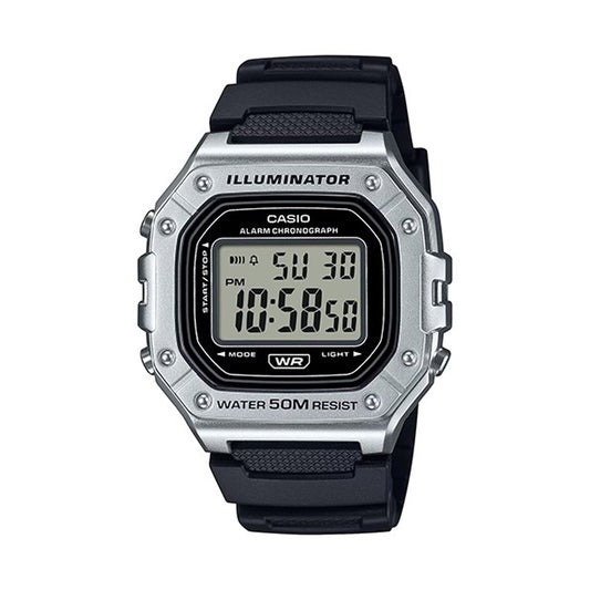 CASIO COLLECTION & VINTAGE Herren Quarzuhr aus Kunststoff mit Resin 43 mm W-218HM-7AVEF – Produktansicht