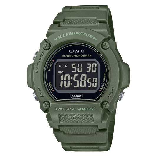 CASIO COLLECTION & VINTAGE Herren Quarzuhr aus Kunststoff mit Resin 47 mm W-219HC-3BVDF – Produktansicht