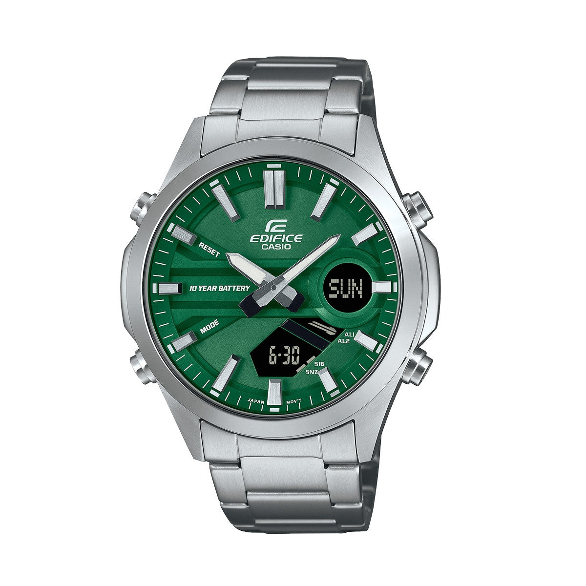 CASIO EDIFICE CLASSIC ANA-DIGIT - 10 YEAR BATTERY EFV-C120D-3AEF Multifunction Armbanduhr 45.5 mm